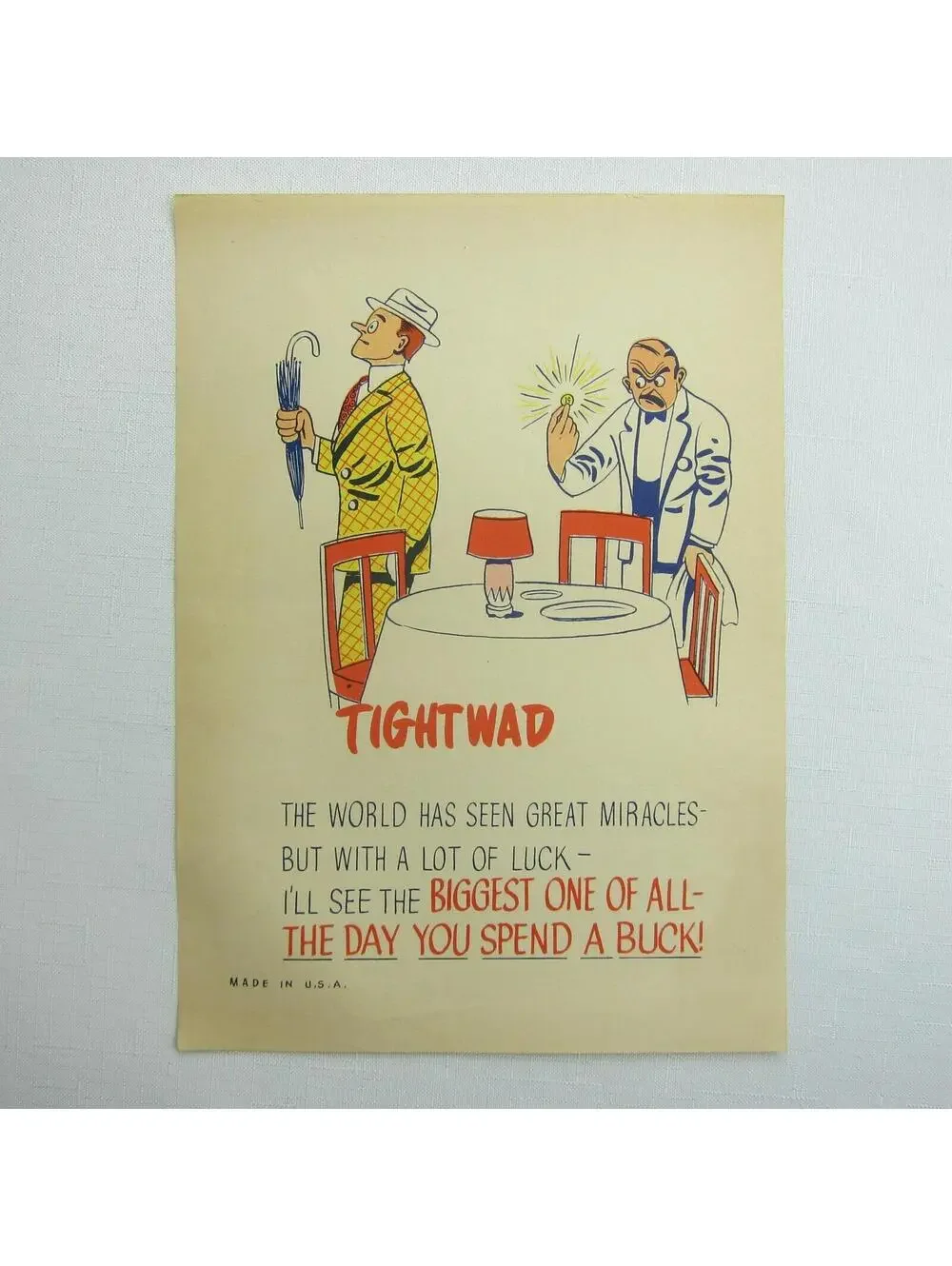 Vintage Vinegar Valentine Tightwad Penny Dreadful Sarcasm Insult Poem Ephemera